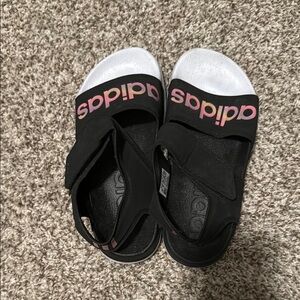 Adidas Kids Black and White Sandals
